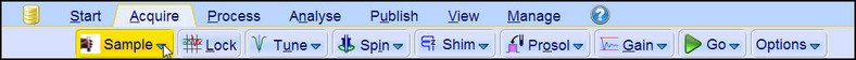 TopSpin Sample Tab